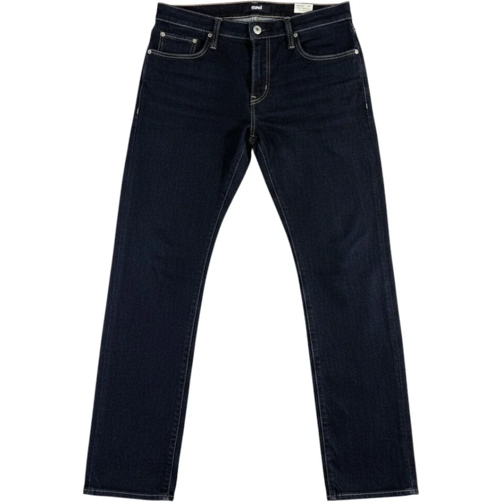 Mavi Marcus Jeans Mens 34x34 Dark Indigo Selvedge Slim Straight Premium Denim